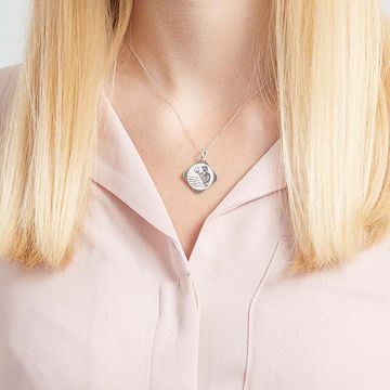 Pendentif zodiaque argent personnalisé - 0919