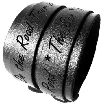 Bracelet cuir noir personnalisé - 1973
