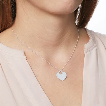 Pendentif coeur argent personnalisé - 2266