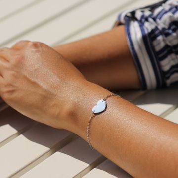 Bracelet cœur acier personnalisé - 2110