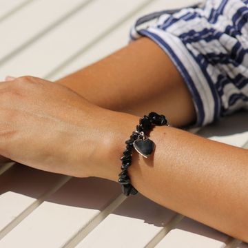 Bracelet obsidienne personnalisé - 1237