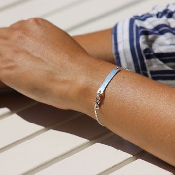 Gourmette argent infini personnalisée - 2312
