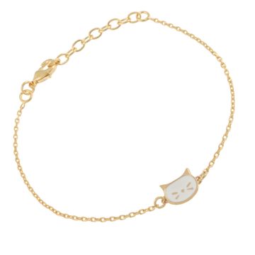 Bracelet chat plaqué or personnalisé - 2424