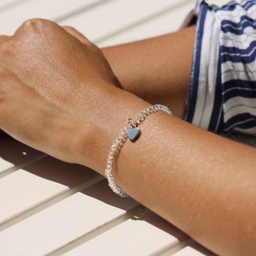 Bracelet cristal cœur personnalisé - 1571