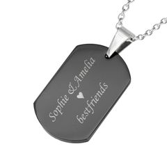 Pendentif plaque noir personnalisé - 2380