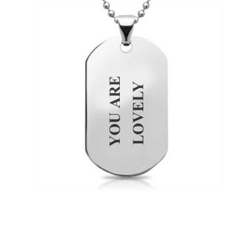 Pendentif acier personnalisé - 0163