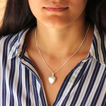 Pendentif coeur argent personnalisé - 1770