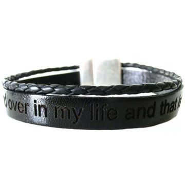 Bracelet cuir noir personnalisé - 2014