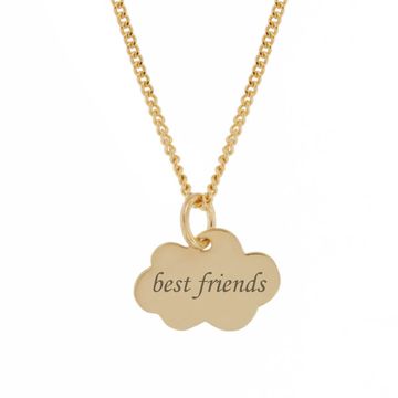 Pendentif nuage plaqué or personnalisé - 2352