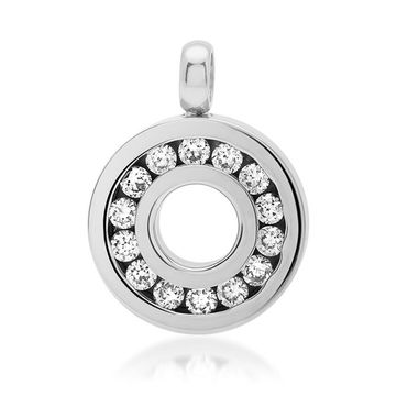 Pendentif rond acier personnalisé - 1262
