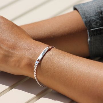 Gourmette argent personnalisée - 0212