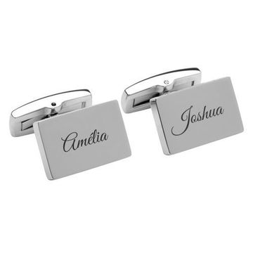 Boutons de manchette acier personnalisés - 2431