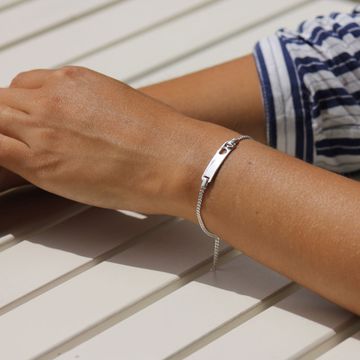 Gourmette argent personnalisée - 0694