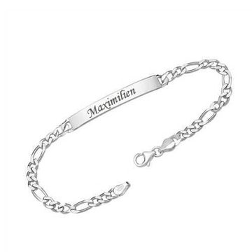 Gourmette argent personnalisée - 0452