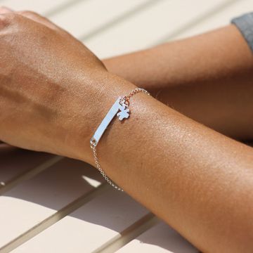 Gourmette argent personnalisée - 2114