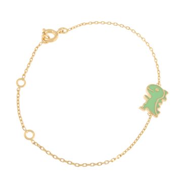 Bracelet dinosaure plaqué or personnalisé - 2422