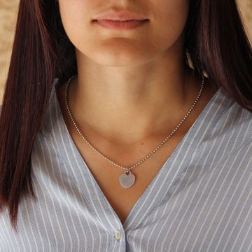 Pendentif coeur argent personnalisé - 1755