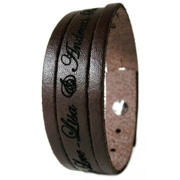Bracelet cuir marron personnalisé - 1955