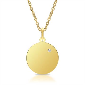 Pendentif argent doré personnalisé - 2292