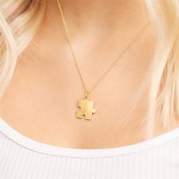 Pendentif argent Puzzle personnalisé -1129