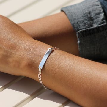 Gourmette argent personnalisée - 2112