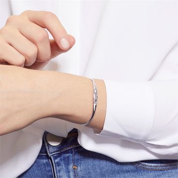 Bracelet jonc argent personnalisé - 1766