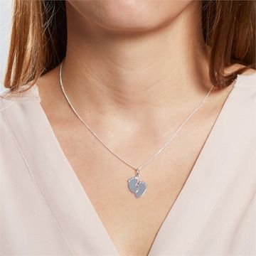 Pendentif pieds argent personnalisé - 2272