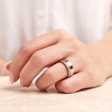Bague acier femme personnalisée - 0800