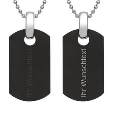 Pendentif dogtag acier personnalisé - 1266