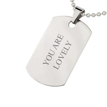 Pendentif dogtag acier personnalisé - 1313