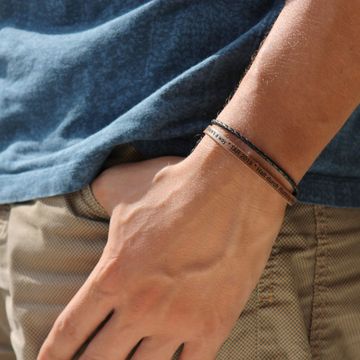 Bracelet cuir camel personnalisé - 2019