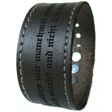 Bracelet cuir marron personnalisé - 1984