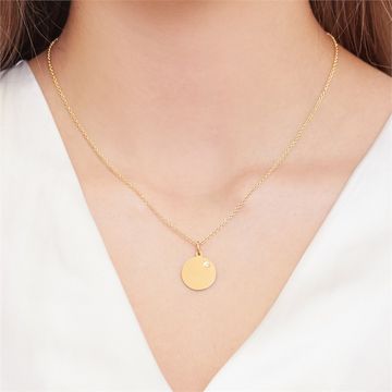 Pendentif argent doré personnalisé - 2292