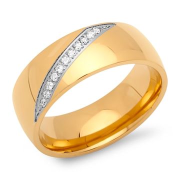 Bague acier femme personnalisée - 0804