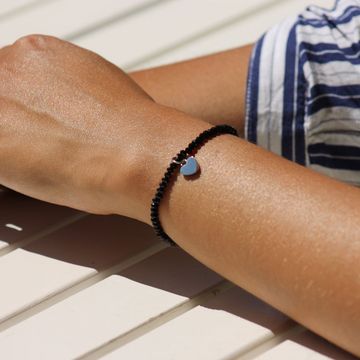 Bracelet cristal cœur personnalisé - 1572