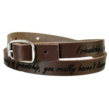 Bracelet cuir marron multi-tours personnalisé - 1216