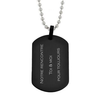 Pendentif dogtag acier personnalisé - 0965