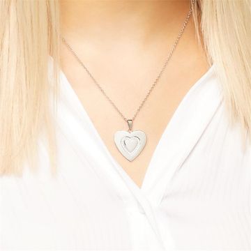Pendentif coeur acier personnalisé - 1245