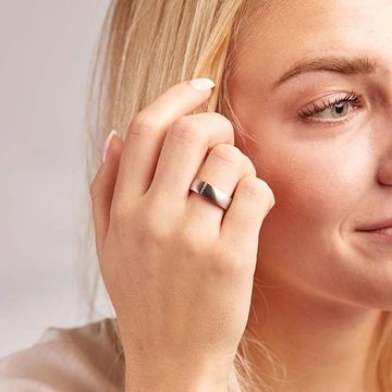 Bague acier femme personnalisée - 0801