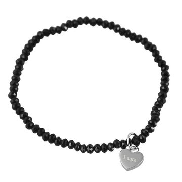 Bracelet cristal cœur personnalisé - 1572