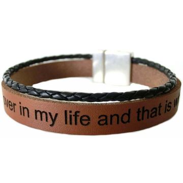 Bracelet cuir camel personnalisé - 2016