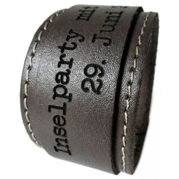 Bracelet cuir marron personnalisé - 1980