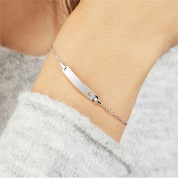 Gourmette argent personnalisée - 1097
