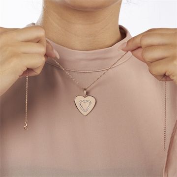 Pendentif coeur acier personnalisé - 1247