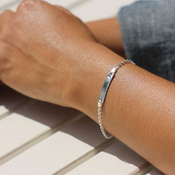 Gourmette argent personnalisée - 0450