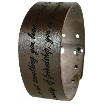 Bracelet cuir marron personnalisé - 1978