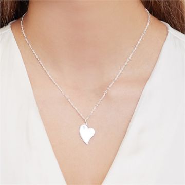 Pendentif cœur argent personnalisé - 2273