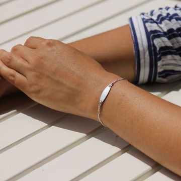 Gourmette argent personnalisée - 0696