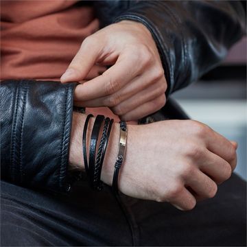 Bracelet cuir noir personnalisé - 1795