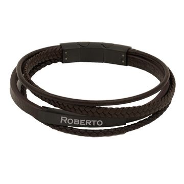 Bracelet cuir marron personnalisé -1864